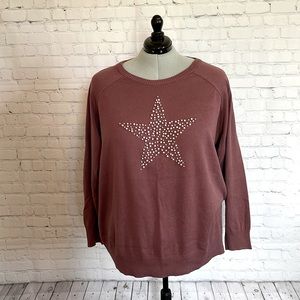 TORRID LIKE NEW LONG SLEEVE SWEATER SIZE 4, EMBELLISHED